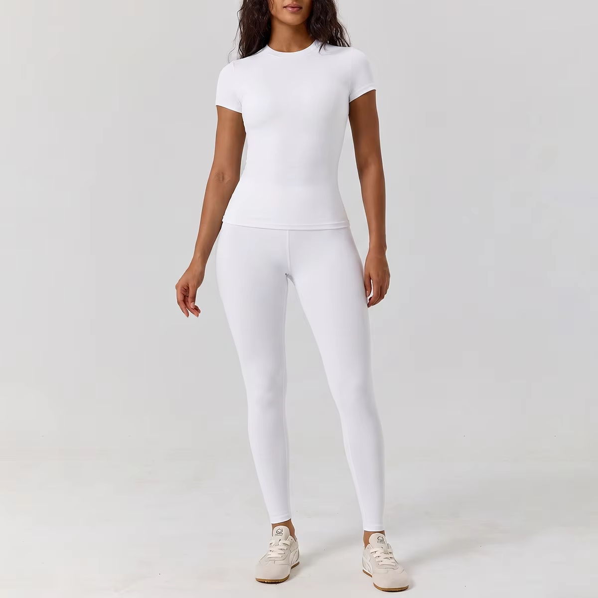 Pantalon blanc à manches courtes