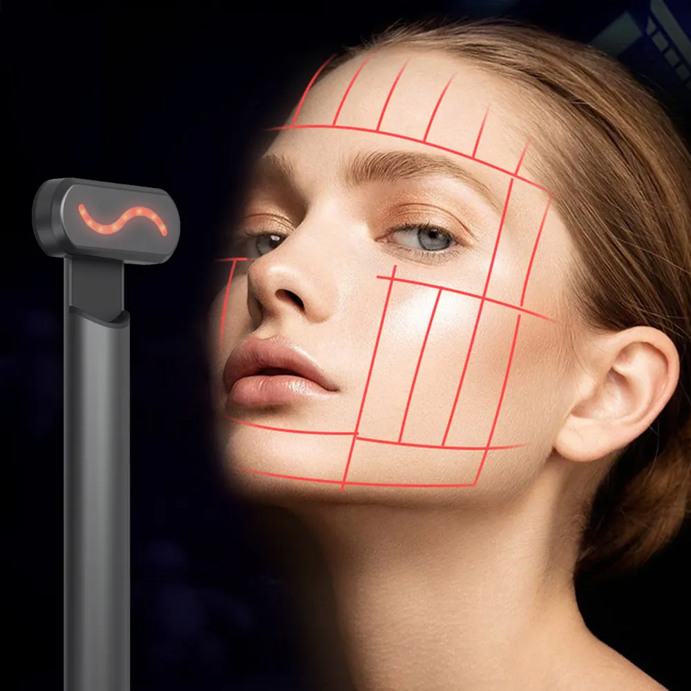 Hot Sell Gesichts pflege gerät LED Light Beauty Device Gesichts stab Hand Rotlicht therapie gerät Micro Current Facial Wand