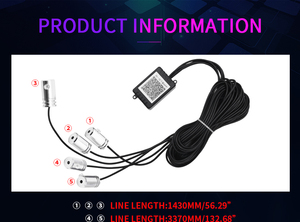Evrensel araba Led iç ışık 6 1RGB aktif EL Neon APP kontrolü atmosfer ışığı müzik 8M Fiber optik şerit işık - Product Image 2
