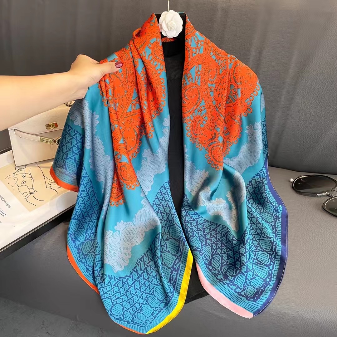 Bloc bleu orange-110-110cm