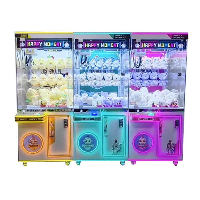 Wholesale Custom Coin Operated Toy Vending Arcade Claw Crane Machine Cheap Bill Operation Doll Claw Machine With Bill Acceptor