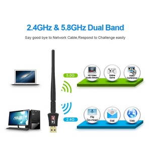 Dual Band 600Mbps USB <strong>Wifi</strong> Adapter 2.4GHz 5GHz <strong>WiFi</strong> with Antenna PC Mini <strong>Computer</strong> <strong>Network</strong> Card Receiver