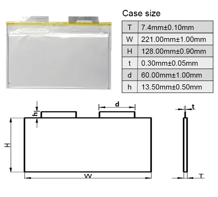 Celdas de bolsa de supercondensador de grafeno, 4,2 V, 21000F, batería de grafeno, 21000F