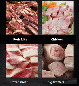 テーブル上自動商業肉屋電気鶏牛牛冷凍骨と肉バンドソーカッター切断機