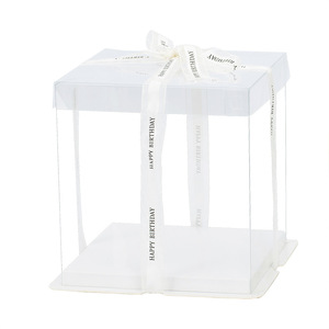 10inch <strong>8x8x3</strong> clear Cake <strong>Box</strong> Transparent