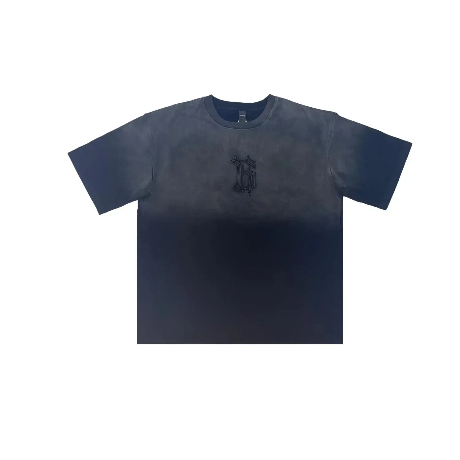 Venta al por mayor Logotipo de impresión personalizada salpicaduras de pintura negro diseñador camiseta Oversize hombres camisetas de algodón camiseta para hombres