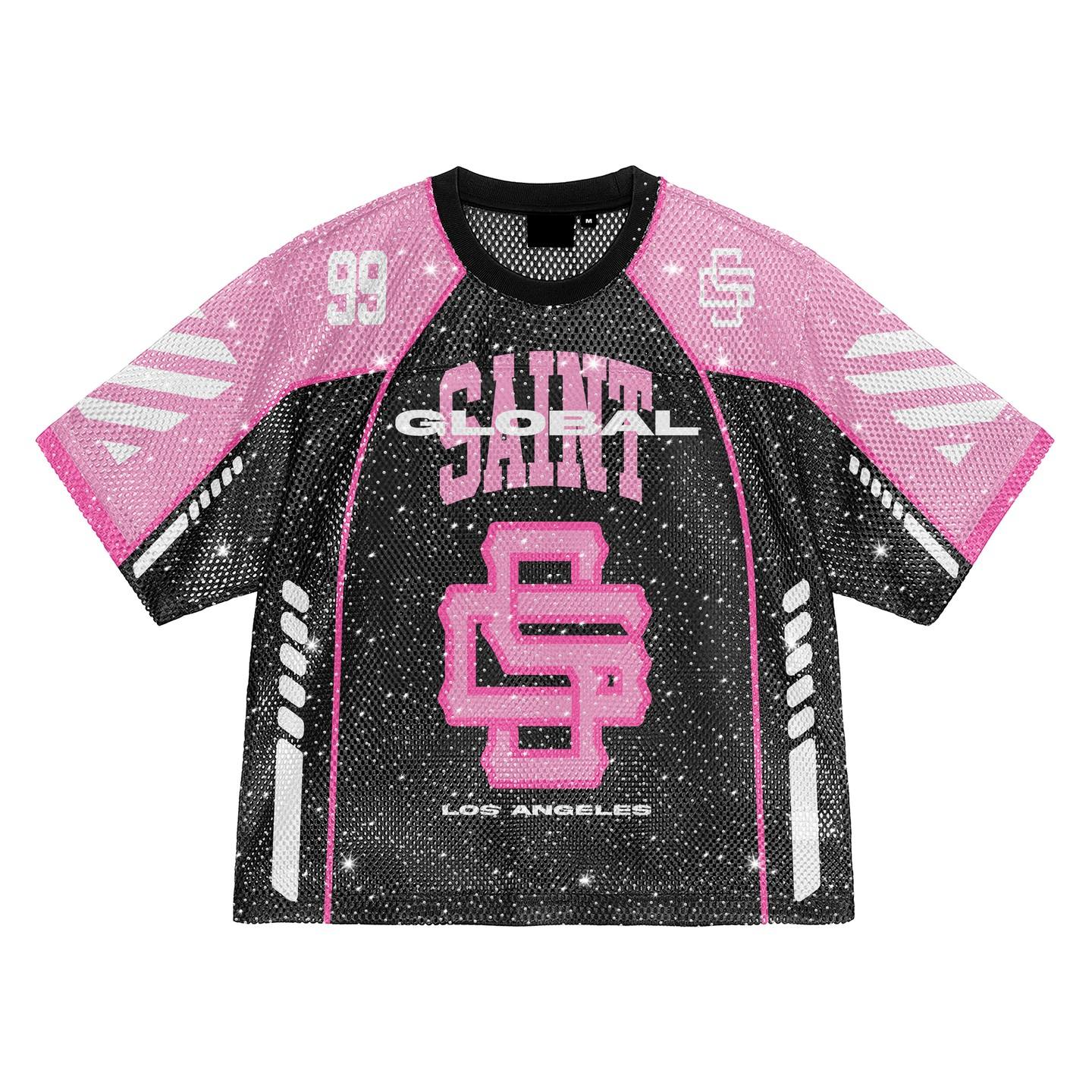 Maillot de fan de football américain rose noir