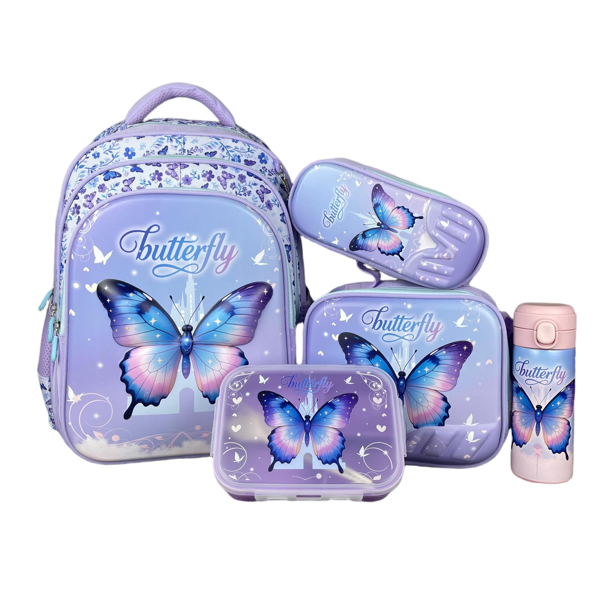 16.5 inches backpack butterfly 5 in 1 set