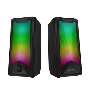 Calidad de audio HIFI Uso de escritorio Dos en uno Iluminación RGB Altavoz combinado de altavoz de computadora