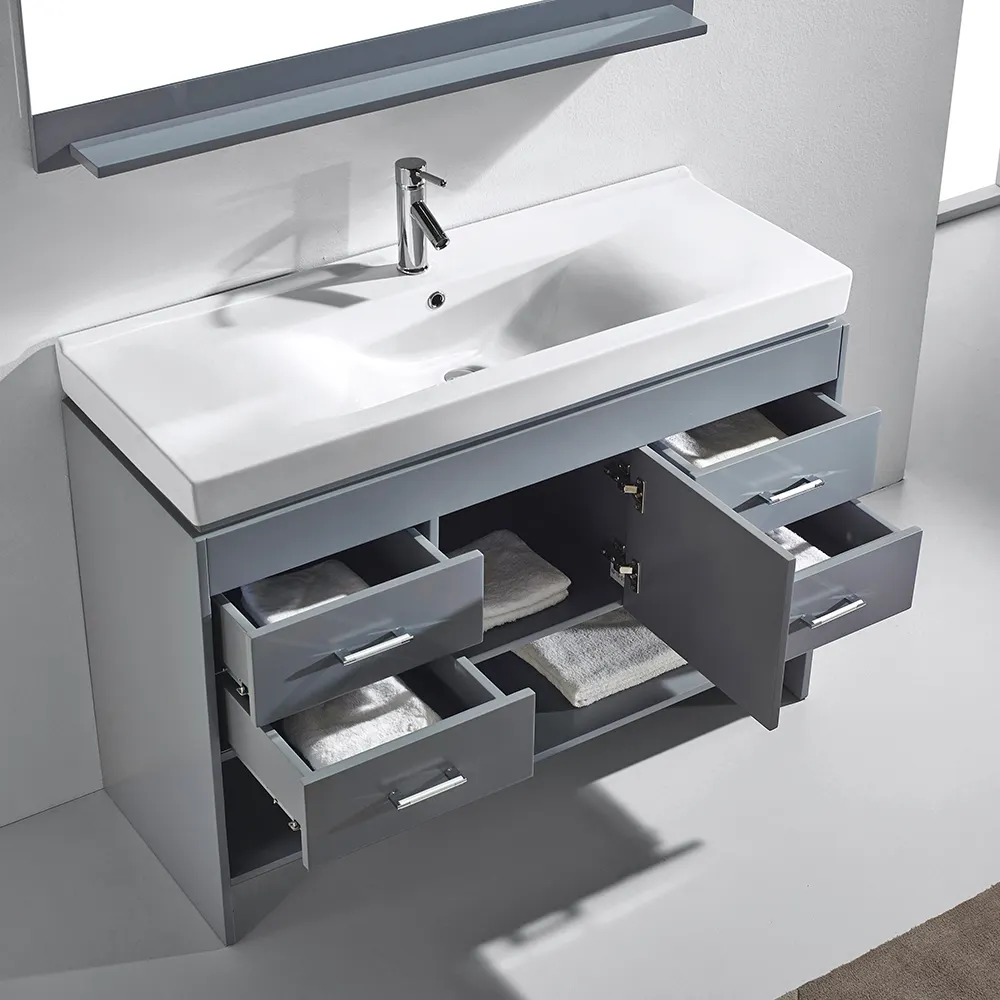 Nuovo arrivo modulare personalizzato in legno massello mobili da bagno in legno massello vanità del bagno armadietto dei medicinali armadietto a specchio