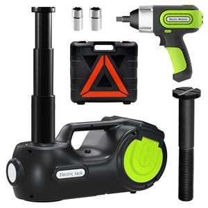 Elektrikli araba krikosu kiti 5T 12V araba Jack hidrolik darbe anahtarı ve şişirme ile SUV Sedan MPV için LCD ve lastik basınç göstergesi - Product Image 1