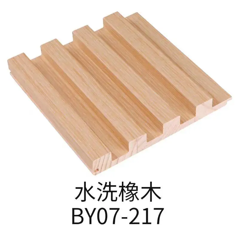 Paredes de paneles de listones Panel ranurado Tablero de pared de madera ecológica Película de PVC Panel de ajuste de madera de pino