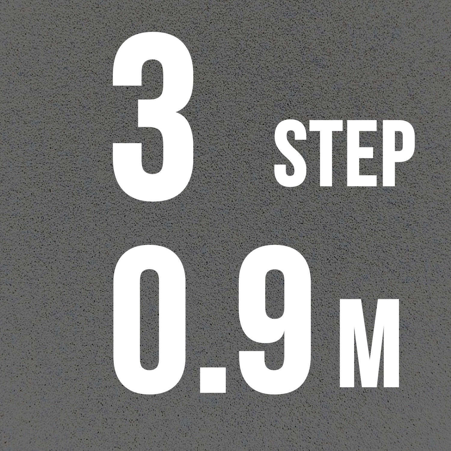 3 steps 0.9m