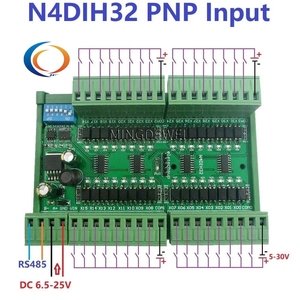 Eletechup NPN isolato digitale 32ch PNP ingresso RS485 Modbus Rtu Controller DC 12V 24V PLC scheda di acquisizione quantità