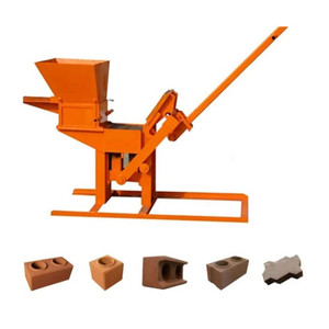 Máquina de fabricación de bloques de arcilla de la india, mini máquina manual de QTS2-40 para hacer ladrillos - Product Image 1