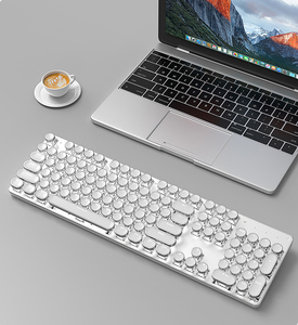 104 Keys Mechanical Tri-mode Gaming and Office Retro Steam Punk Style <strong>Keyboard</strong> <strong>with</strong> Electroplated Keys - Product Image 2