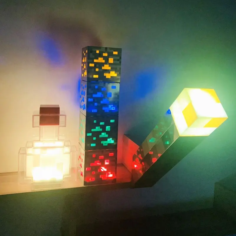 حرفية لعبة الألغام زجاجة جرعة ضوء متغير اللون بقيادة مصباح 7 بوصة ضوء الليل للزينة هدية الاطفال