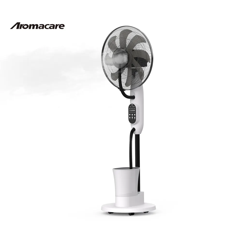 Aromacare 43cm pessoal interior permanente ventilador elétrico com Névoa Cooler DC Motor Air Water Mist Fan