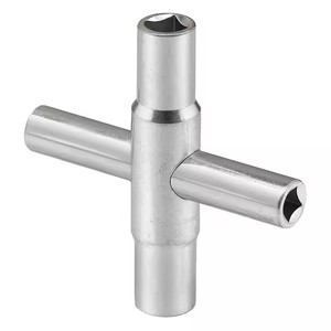 Water 4-Way Sillcock <strong>Key</strong> Wrench Handcuff Utility <strong>Key</strong> for Valve Faucet Cabinet Opening <strong>Key</strong> and Spigots - Product Image 1