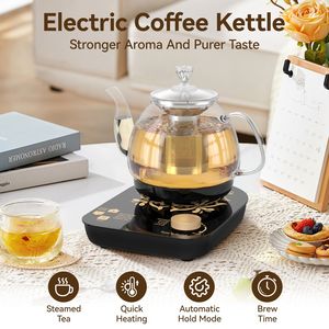 DB Electric 800W 0.8L容量コードレスガラスケトル220V蒸し & 醸造モード温度タイマープログラム着色 - Product Image 4