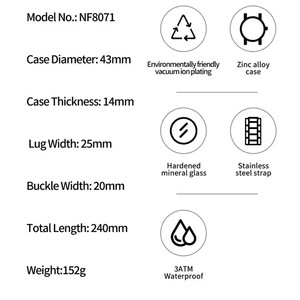 NAVI FORCE Quarzuhr Wasserdichter leuchtender Kalender Timer Multifunktion ale Business uhr Edelstahl armband Herren uhr