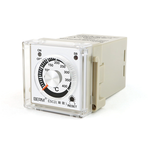 Controlador de temperatura de 220V tipo puntero K salida de relé de entrada 200/400 controlador de temperatura del horno E5C2 - Product Image 1