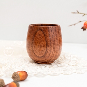 Yüksek kalite özel doğal ahşap bardak fabrika doğrudan çay ve kahve Drinkware su bardakları kazınmış logosu ile - Product Image 6