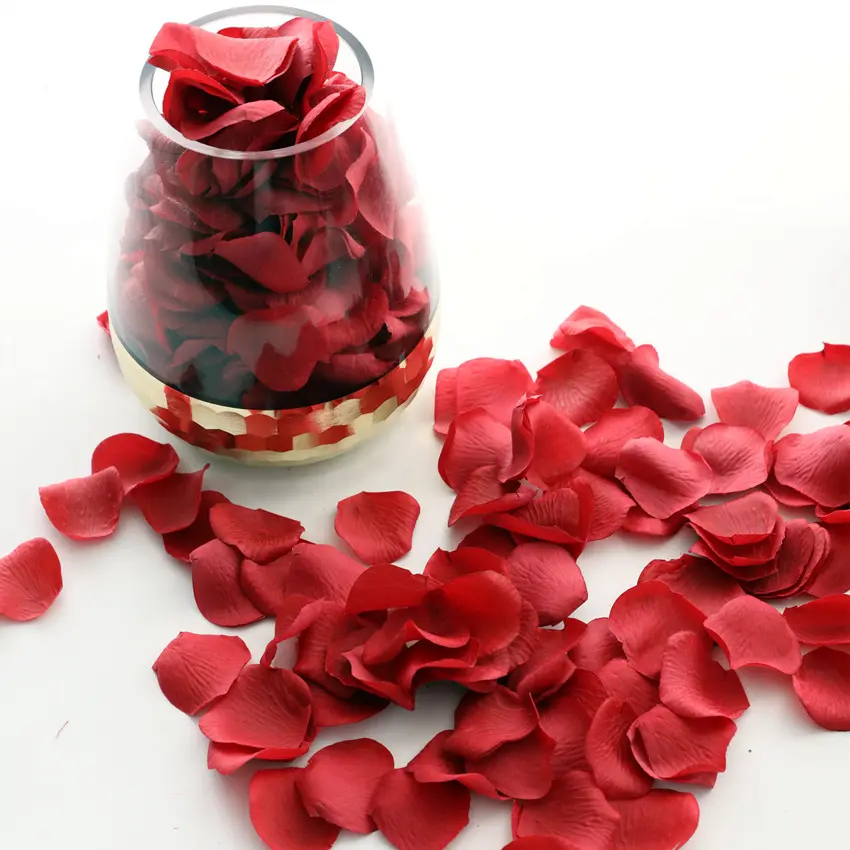 Kualitas tinggi grosir 1000 buah deskripsi pernikahan bunga mawar bunga mawar sutra buatan