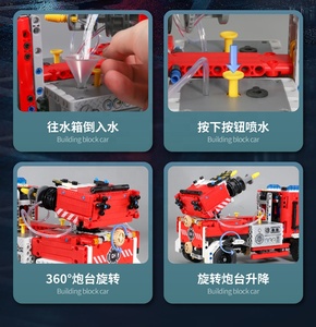 Kits de bloques de construcción Technic compatibles, Kit de construcción de unidad de comando de fuego de la ciudad; juego de construcción de juguete de bombero divertido - Product Image 3