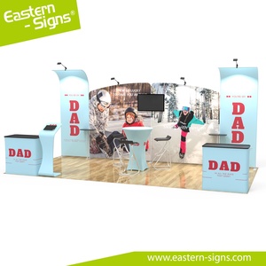 Design personalizzato portatile TV mount in alluminio sistema di visualizzazione rapida consegna espositore stand fiera sfondo stand