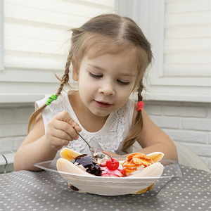 <span class=keywords><strong>12</strong></span> <span class=keywords><strong>OZ</strong></span> muz Split tekne plakası tek kullanımlık tatlı kaseleri temizle plastik dondurma Sundae porsiyon kaseler aperatif için