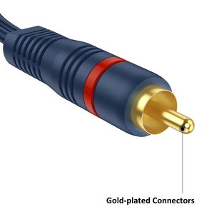 Alta calidad 1 hembra a 2 macho 2 Paquete de cable RCA divisor 1 entrada 2 salida RCA divisor RCA y divisor