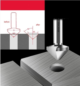 HSS Rectangular Tool Bits 3 Flauta 90 Grados Chaflán Broca Afilador Herramienta Bits - Product Image 4