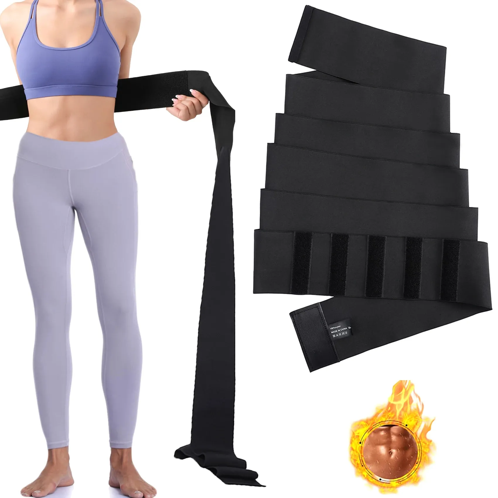 Allenatore della vita Snatch Bandage Wrap Tummy Sweat Sauna Trimmer Belt per le donne pancia Body Shaper fascia di compressione perdita di peso guaina