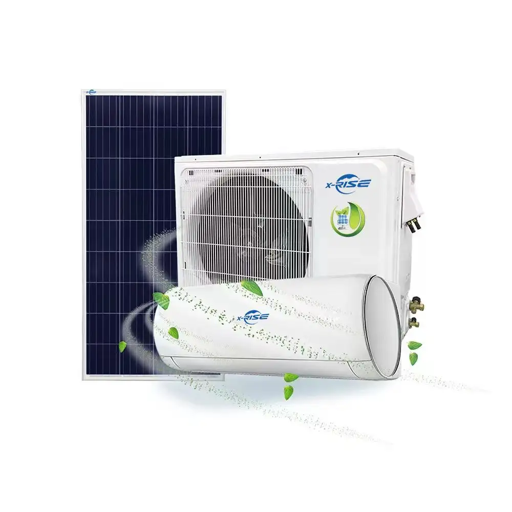 Climatiseur solaire hybride ACDC à économie d'énergie 9000BTU-24000BTU Installation portable efficace