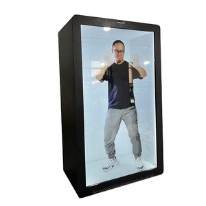86-Zoll-3D-<span class=keywords><strong>LCD</strong></span>-Werbung Beschilderung Transparente <span class=keywords><strong>LCD</strong></span>-<span class=keywords><strong>Display</strong></span>-Box mit kapazitivem Touchscreen Transparente Vitrine