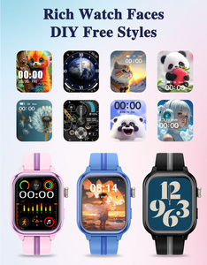 Cuộc gọi video đồng hồ màu đen với Sim 4G Wifi GPS chế độ vị trí thú vị UI kết bạn với đồng hồ khác trò chuyện bằng giọng nói trẻ em điện thoại - Product Image 5