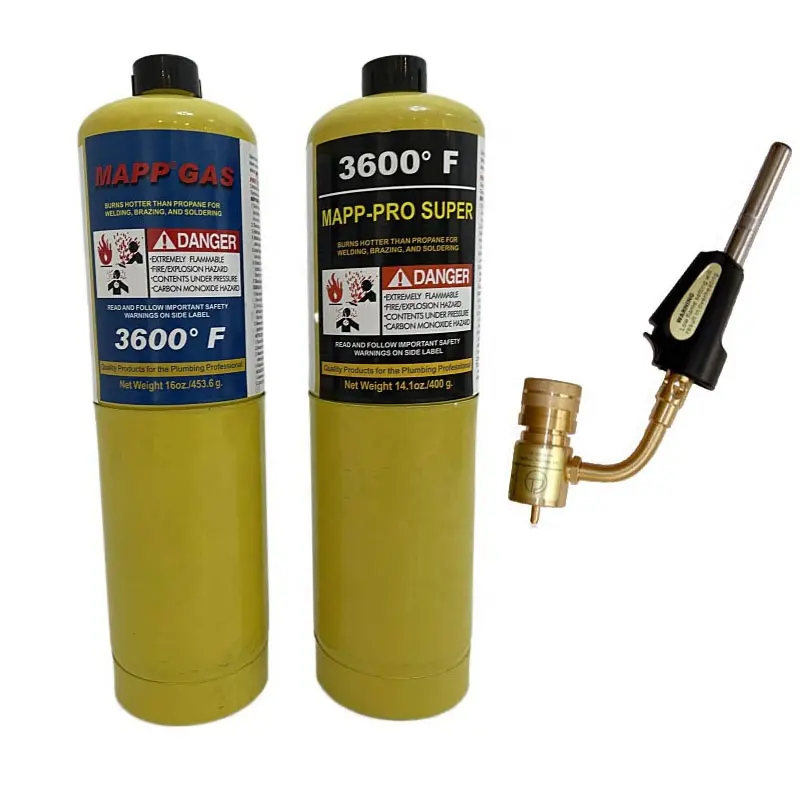 Antorcha de soldadura de gas mapp, calidad de buena pureza, 99.9% MAPP