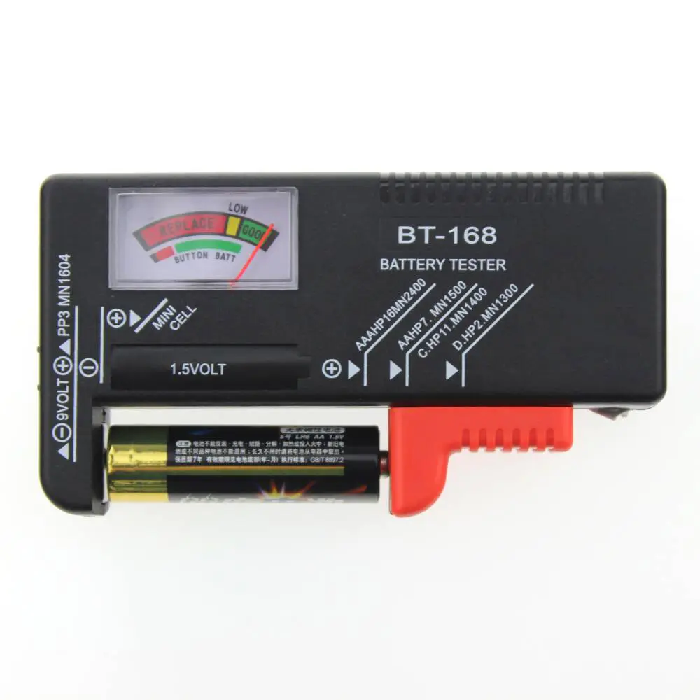 BT168 цифровой тестер вольт для проверки вольт для AA AAA 9 В Кнопка несколько размеров батареи тестер напряжения инструменты BT168D BT-168D