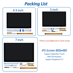 Raspberry Pi 5 IPS-Display 4,3 Zoll/5 Zoll/7 Zoll MIPI DSI-Port-Touchscreen mit 15cm DSI-Kabel für RPi 5