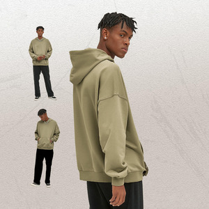 Toptan özelleştirilmiş desenler 400 Gram kalınlaşmış Hoodie % 100 pamuk ağır boy Unisex Hoodie - Product Image 3