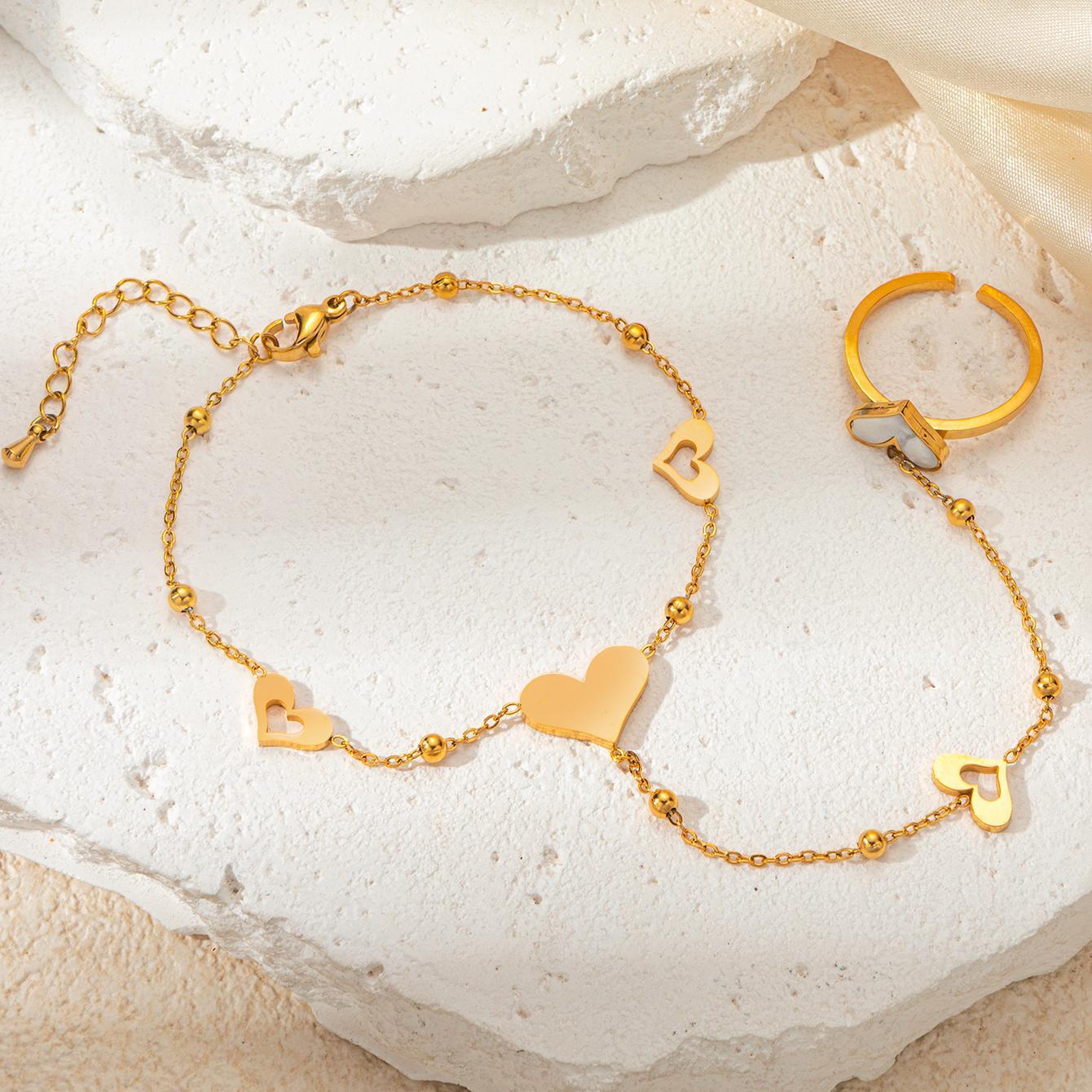 Bracelet en acier de doigt d'amour de coquille de titane
