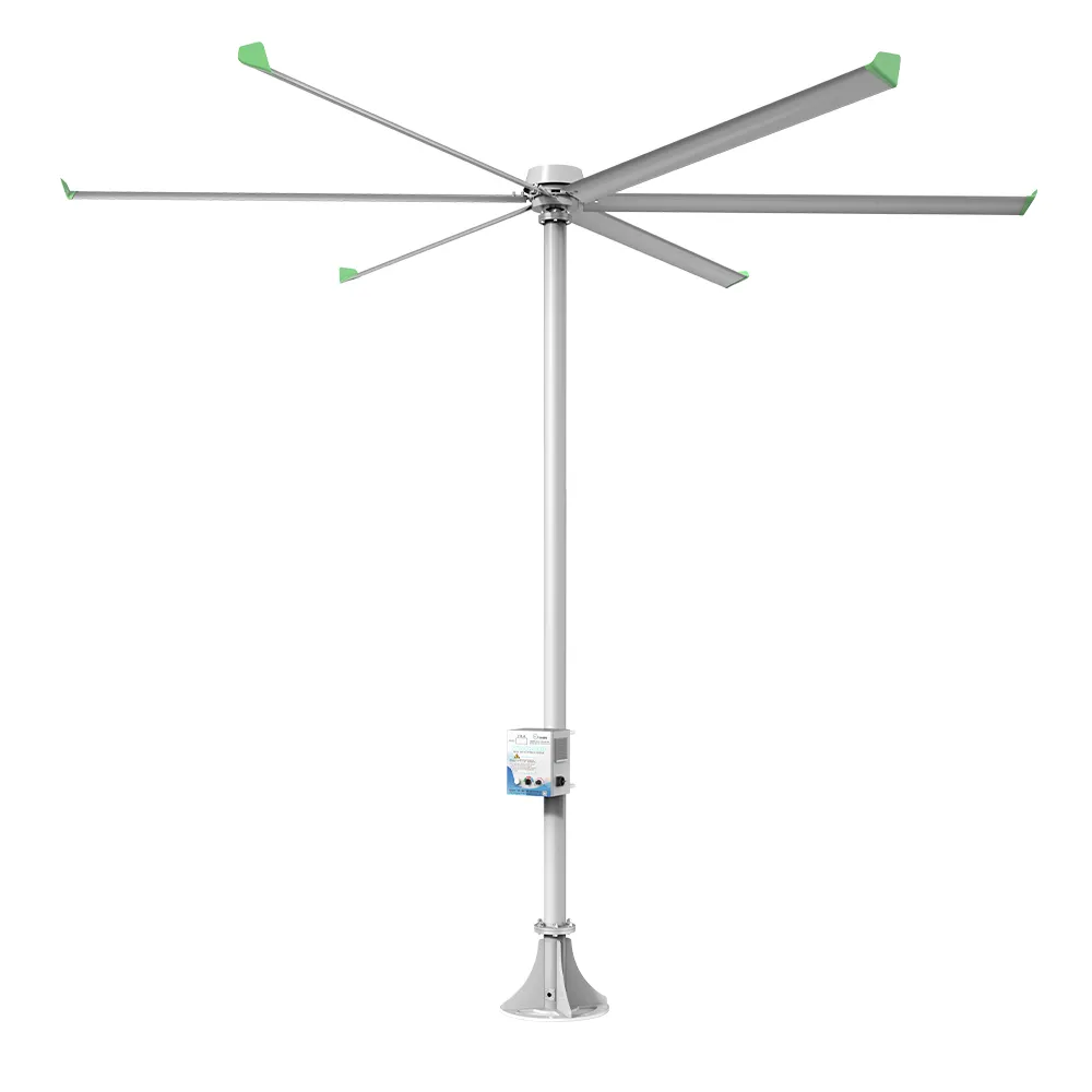 Julai 16ft 4.9m big size commercial energy saving stand fans waterproof outdoor column fan industrial floor fan