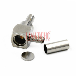 RG316 RG174电缆镀镍黄铜直角CRC9公头连接器 - Product Image 2