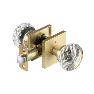 Interior Privacy Passage Door Knob, Handle for Closet and Hallway Doors, Non-Locking <strong>Doorknob</strong> in Square Rose - Product Image 4