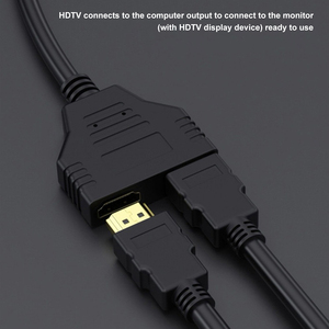 0.3M 1080p <strong>1</strong> in 2 <strong>HDMI</strong> to <strong>HDMI</strong> Adapter Cable HDTV <strong>Splitter</strong> Cable Audio Adapter Converter for Laptop Desktop Monitor Projector - Product Image 4