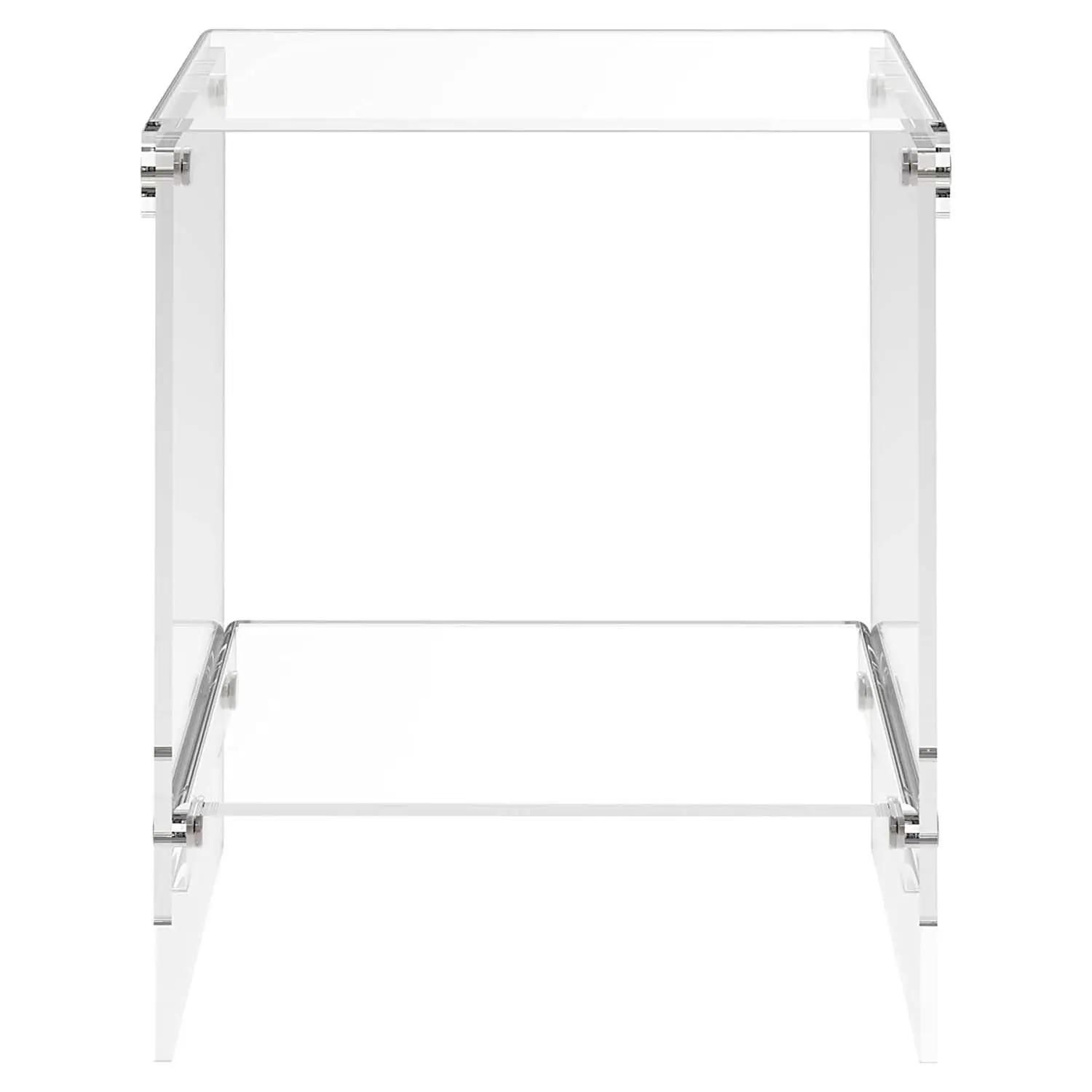 Modern Rectangle Mirrored Glass Entryway Table Sofa Side Hallway Thick Acrylic Coffee Console Table