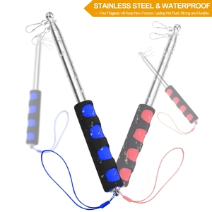 Teleskop versenkbarer Fahnenmast mit rutsch festen Handgriff-Lanyard-Clips inklusive Teaching <span class=keywords><strong>Pointer</strong></span> <span class=keywords><strong>Stick</strong></span> für Veranstaltungen im Freien