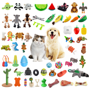 AFP Venta al por mayor Durable Pet Dog Cat Toy Plush Squeaky Latex Rubber TPR Chew Ball Toy Cat Teaser Catnip Masticable Toy para mascotas Dog Cat - Product Image 1