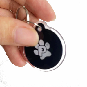 Benutzer definierte gedruckte NFC Pet Smart Tag Münze Programmier bare Urne und QR-Code Epoxy NFC Pet ID Tag Stick für Katzen hund mit Metallringen - Product Image 2
